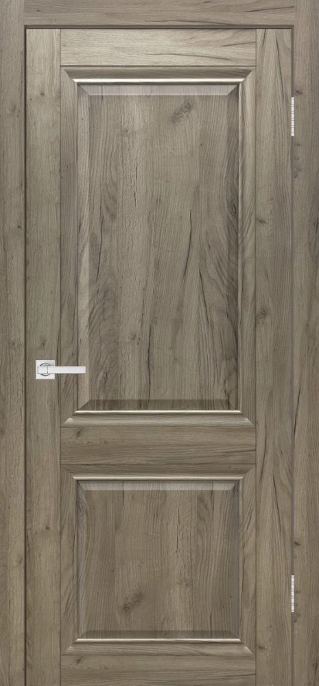 Дверь экошпон Евро 4 дуб крафт серый