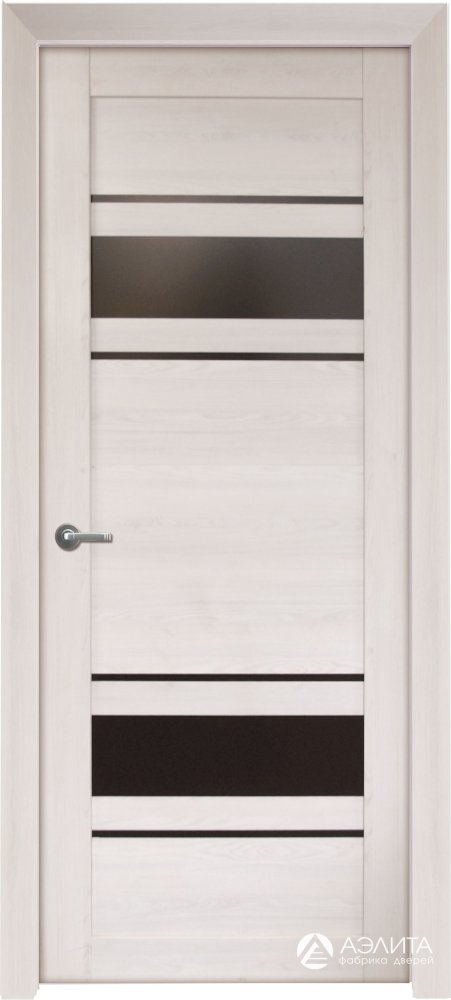 Дверь экошпон 59К с черным стеклом