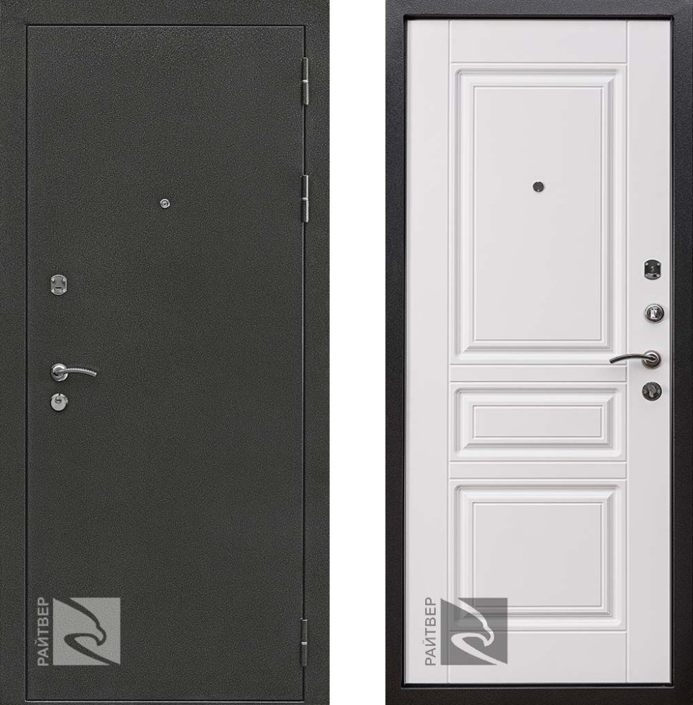 Входная дверь Стронг 100 - Белый матовый - правая