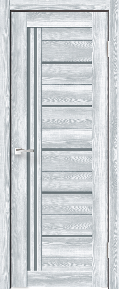 Дверное полотно Экошпон XLINE 17 цвет Клён айс стекло Мателюкс Графит