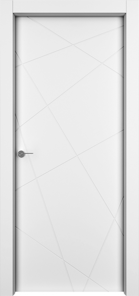 Дверь глухая Гео белая эмаль