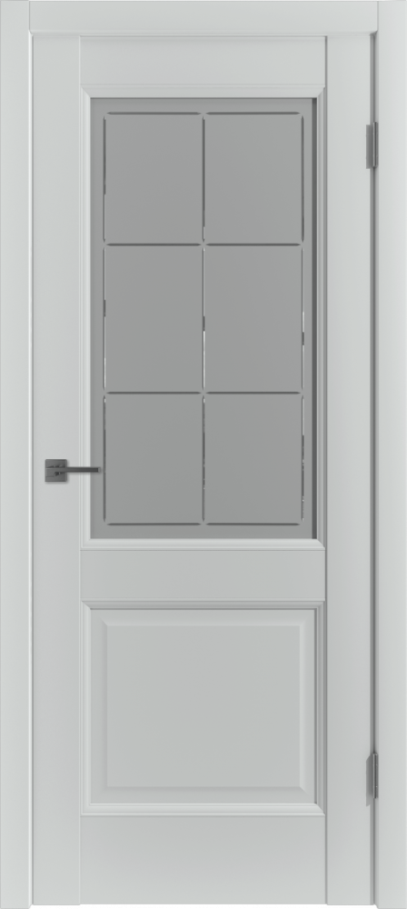 Дверь эмалекс E2 ДО steel стекло Crystal Cloud