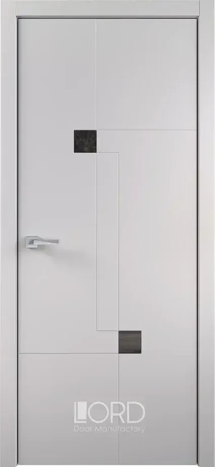 Дверь экошпон Figura 2 Intarsio лакобель черный