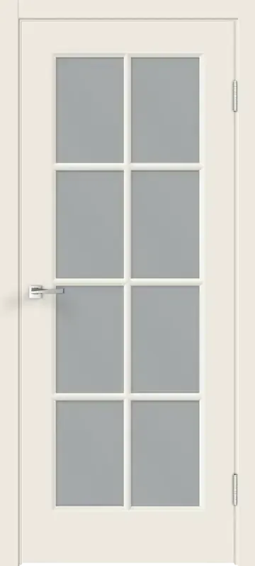 Дверное полотно Эмаль SCANDI 4V цвет Слоновая кость стекло Мателюкс