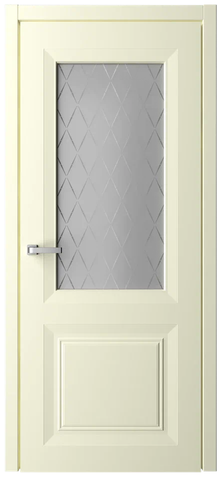 Дверь со стеклом Стиль Богема ПО слоновая кость