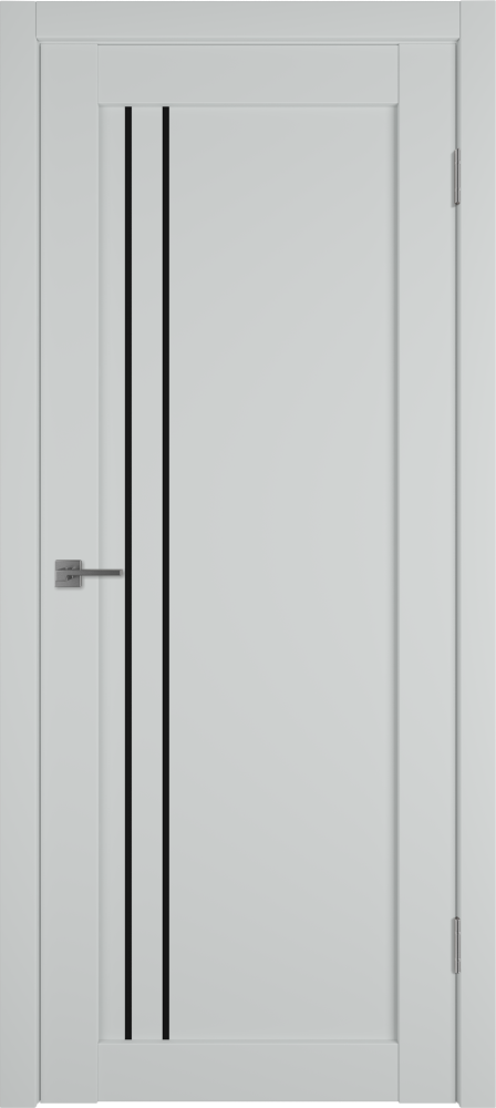 Дверь эмалекс E33 ДО steel стекло Black Gloss