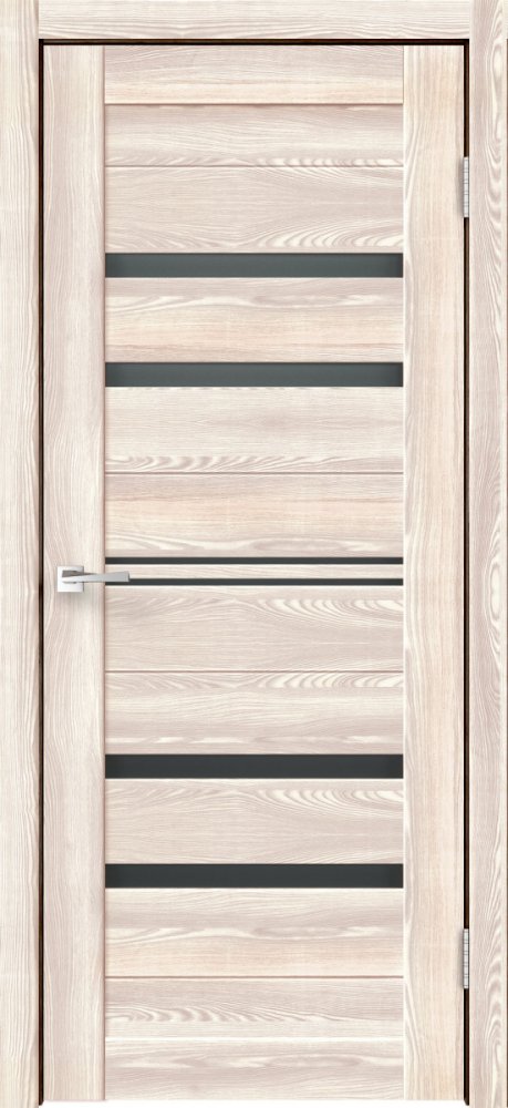 Дверное полотно Экошпон XLINE 6 цвет Клён крем стекло Мателюкс Графит