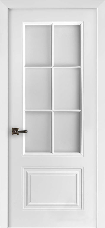 Дверь со стеклом Богемия 5 ПДО белая эмаль