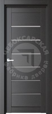 Дверь экошпон 71К с черным стеклом