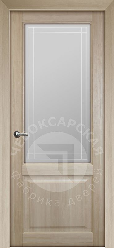 Дверь экошпон Бергерия ПО с матовым стеклом