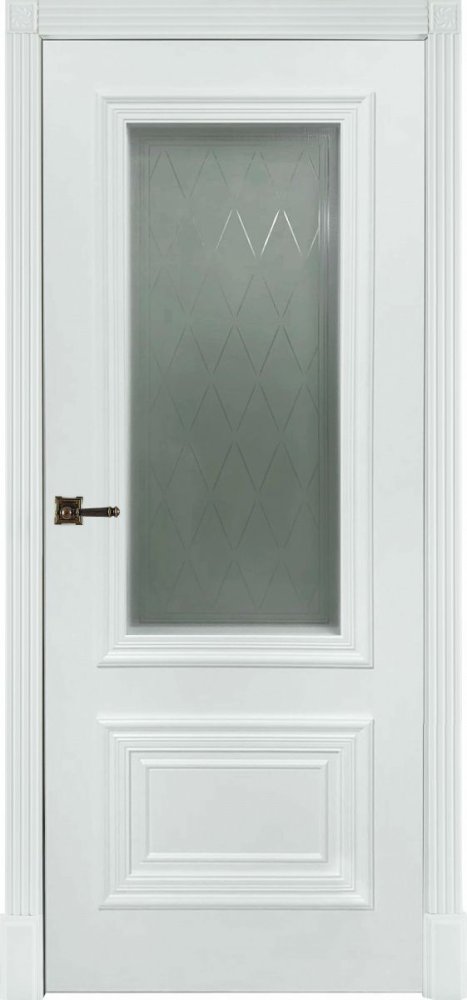 Дверь со стеклом Вена 1/2 ПДО белая эмаль