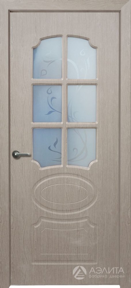 Дверь экошпон Эксклюзив ПО с матовым стеклом