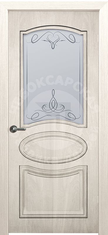 Дверь экошпон Эмма 100 ПО с матовым стеклом