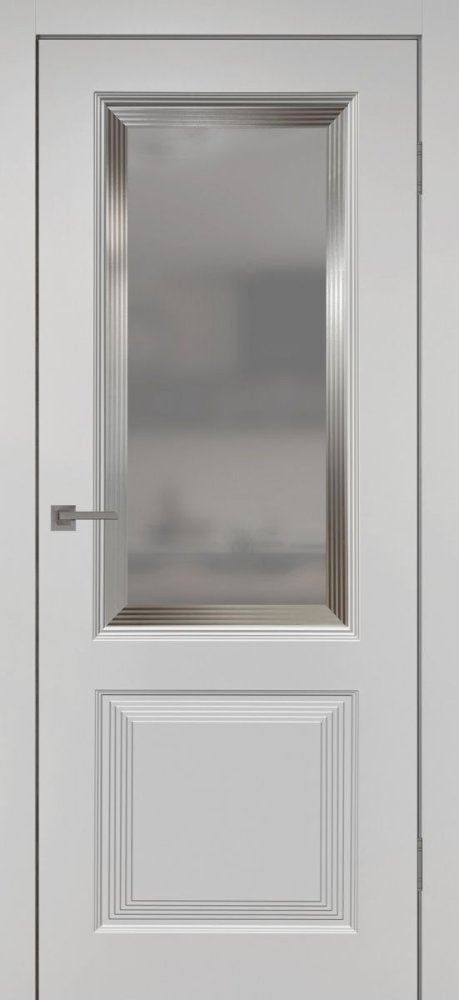 Дверь со стеклом Бостон ПО грей лайт