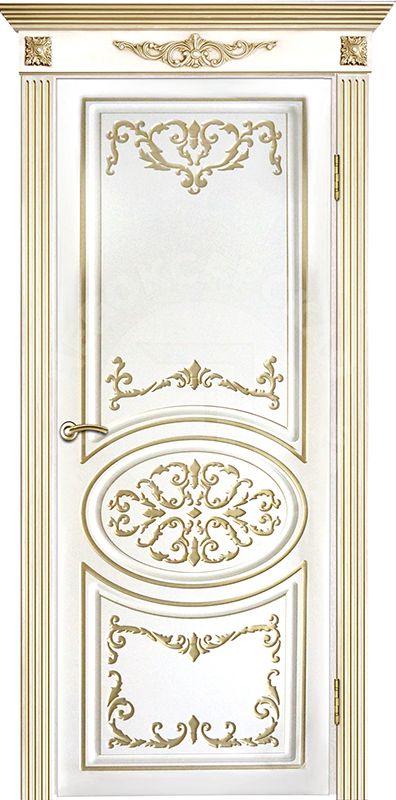 Дверь экошпон Барокко ПГ глухая
