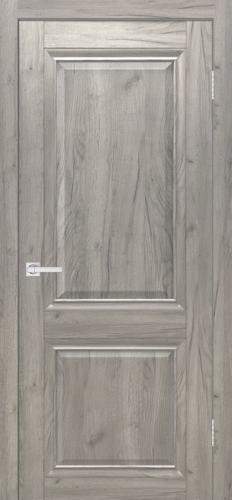 Дверь экошпон Евро 4 дуб крафт белый