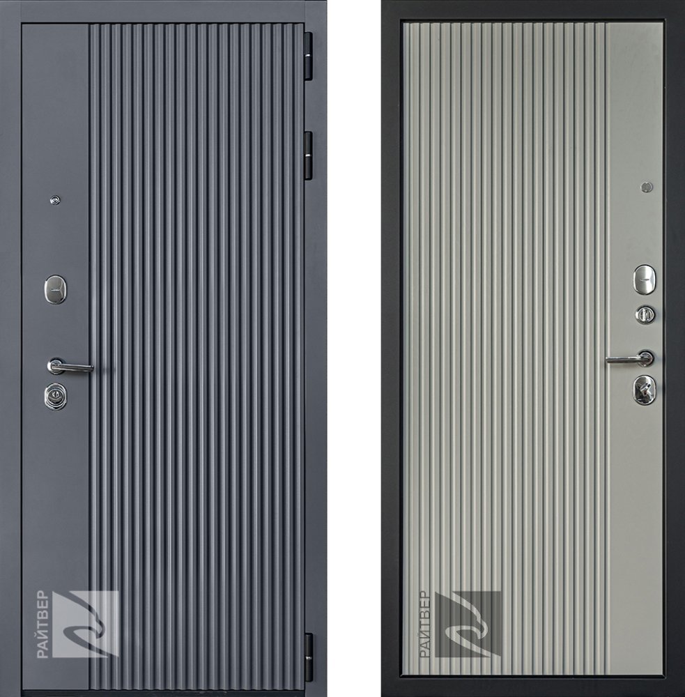 Входная дверь Вертикаль - Перечный дуб - правая