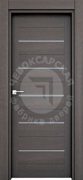 Дверь экошпон 54К с белым стеклом