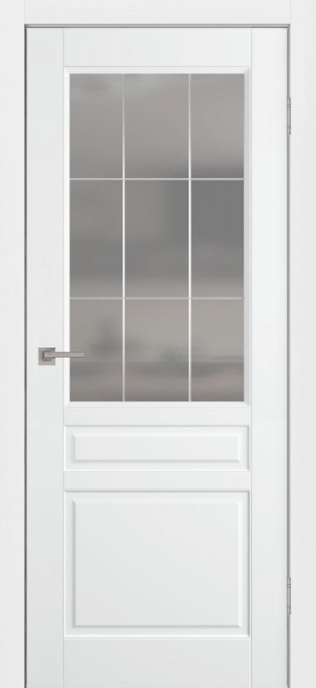 Дверь со стеклом Рейне ПО белая эмаль