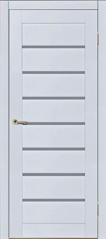 Дверь из массива ольхи Кант ПВДЧ со стеклом белая эмаль