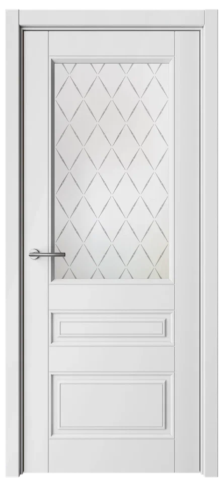 Дверь со стеклом Классика-3 ПО белая эмаль