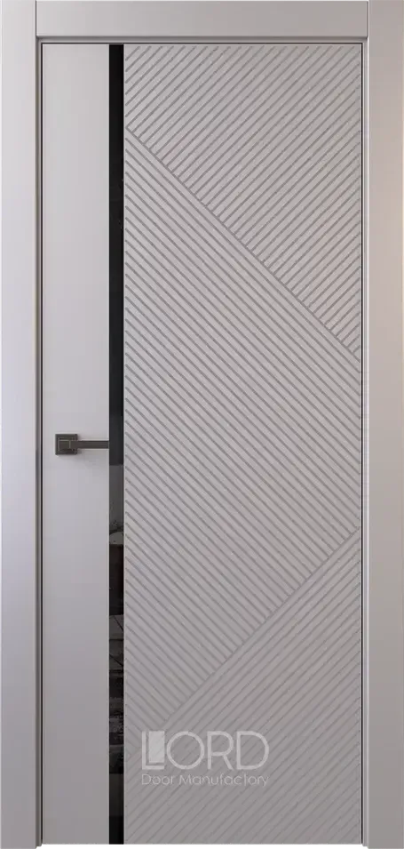 Дверь экошпон Altro 1 SF стекло лакобель черный