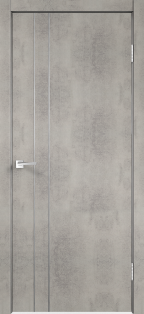 Дверное полотно Экошпон TECHNO облегченное М2 цвет Муар светло-серый
