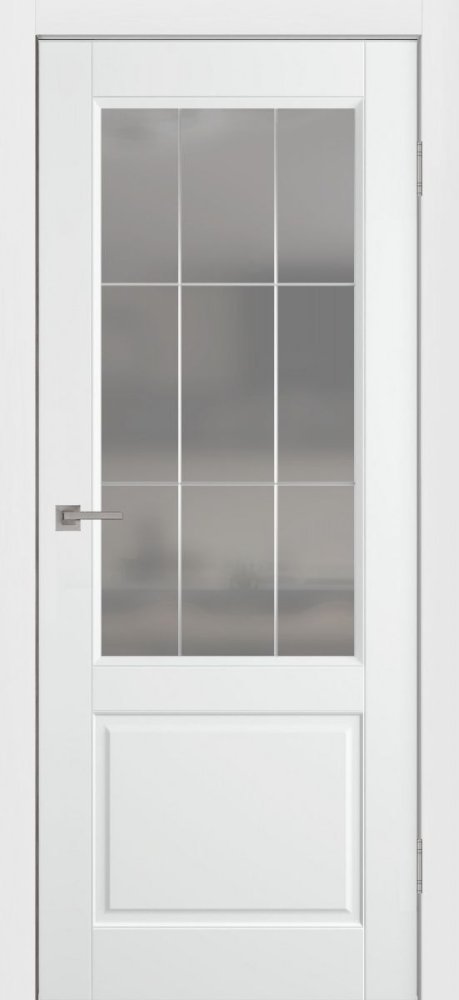 Дверь со стеклом Нарвик ПО белая эмаль