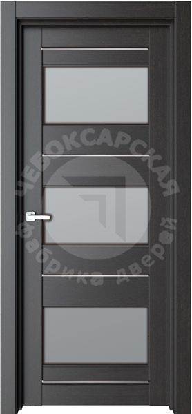 Дверь экошпон 42К с белым стеклом