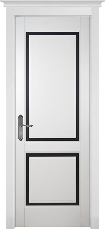 Дверь из массива ольхи София ДО белая эмаль