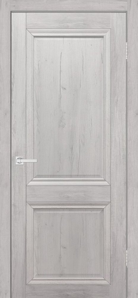 Дверь экошпон Евро 4 граф белый