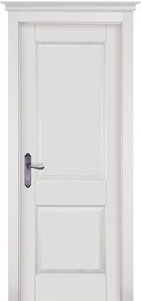 Дверь из массива ольхи Элегия ДГ глухая белая эмаль