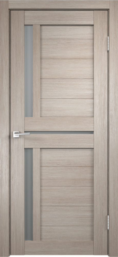 Дверное полотно Экошпон DUPLEX 3 цвет Капучино стекло Мателюкс