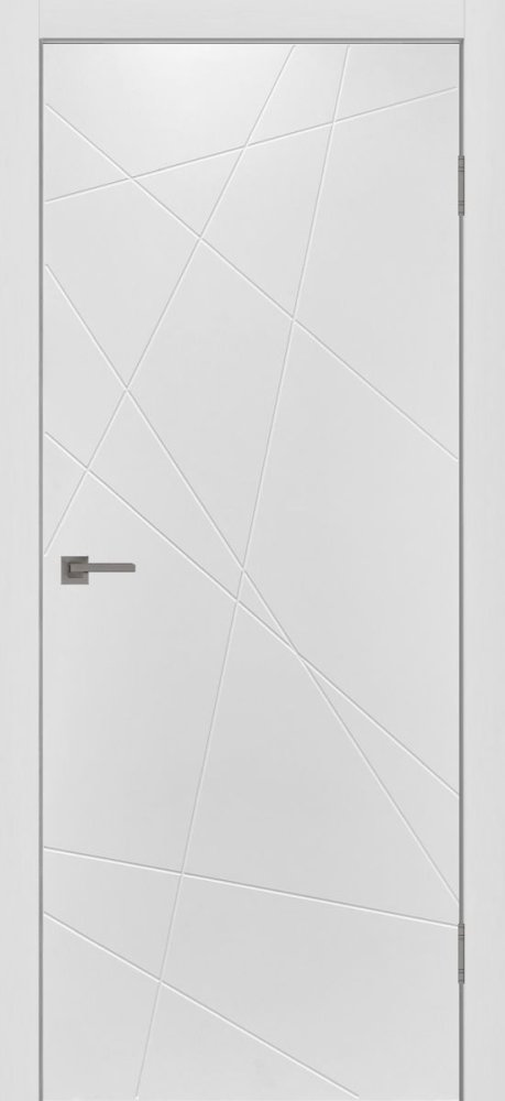 Дверь глухая Графика 1 белый эмалит