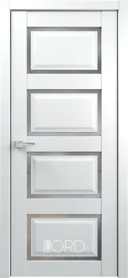 Дверь экошпон Molle 4 стекло сатинат белый