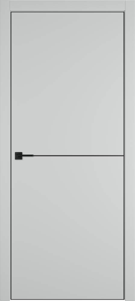 Дверь эмалекс Urban 1 steel черная кромка