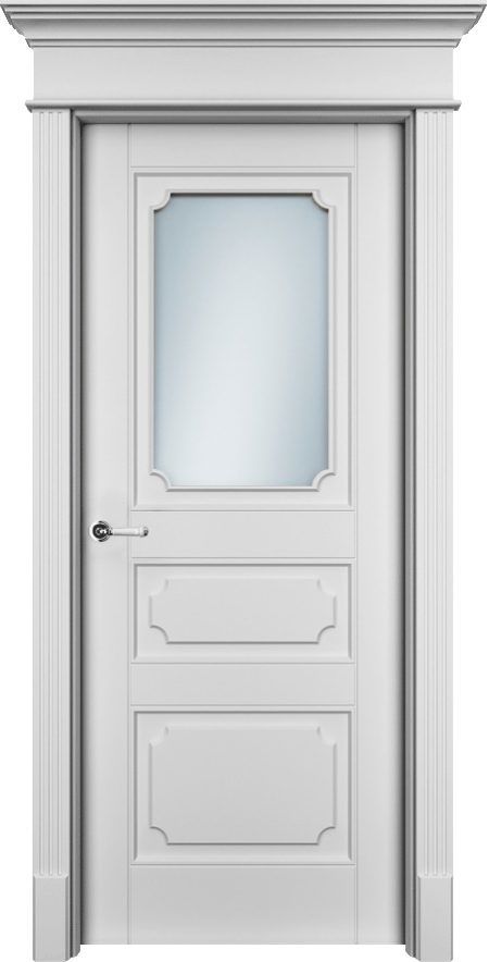 Дверь со стеклом Риан-3 ПО белая эмаль