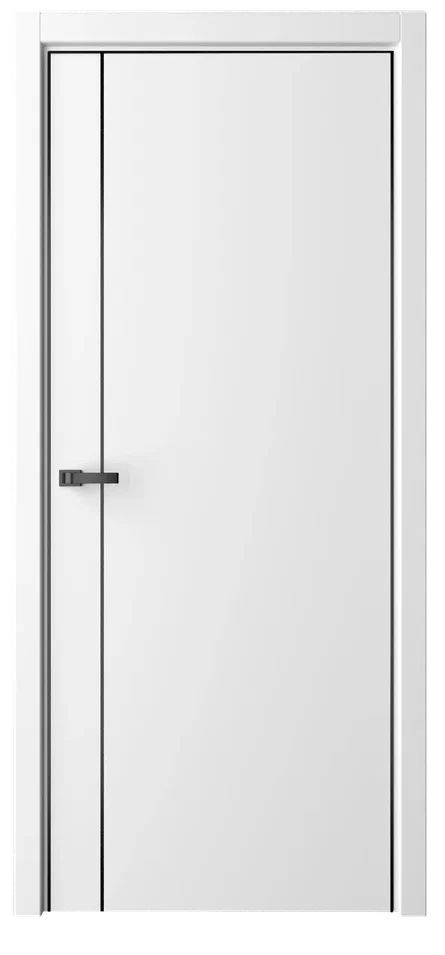 Дверь глухая Лайн-4 белая эмаль