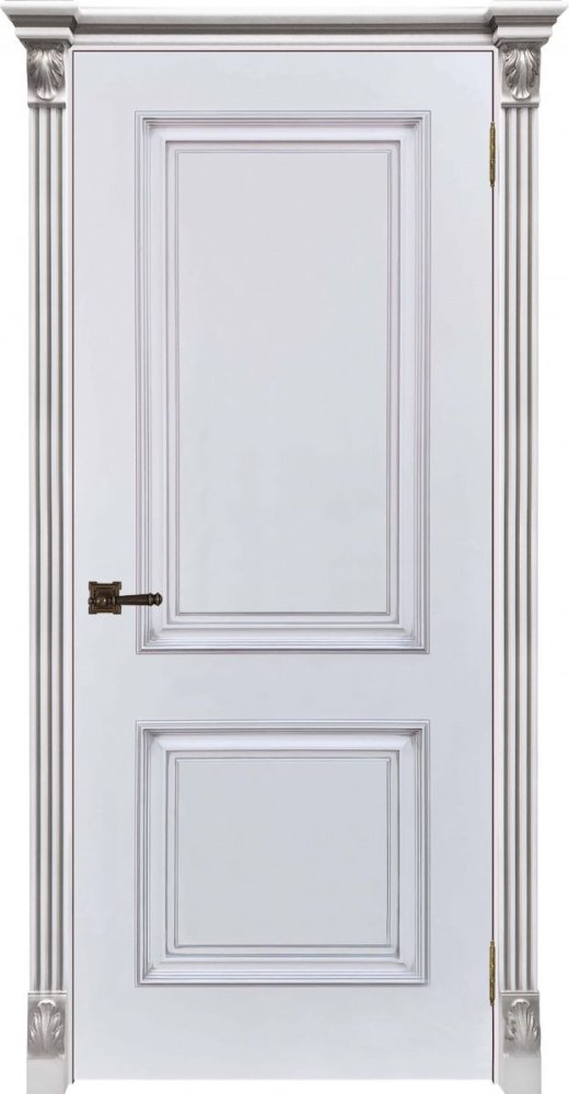 Дверь глухая Багет 32 ПДГ белая эмаль