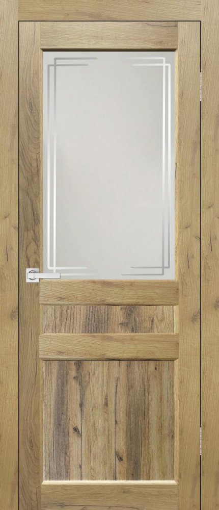 Дверь экошпон Евро 29 ПО дуб крафт натуральный