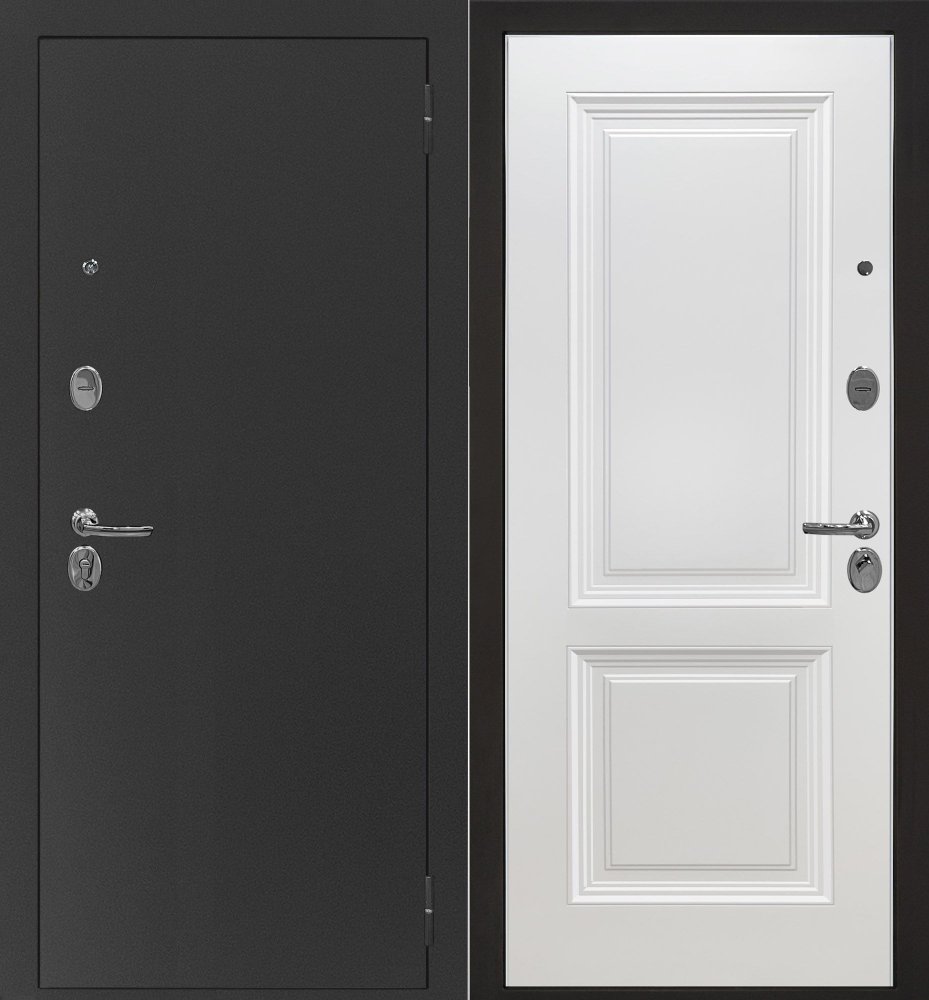 Входная дверь Атлант Шелли - эмалит белый - - правая