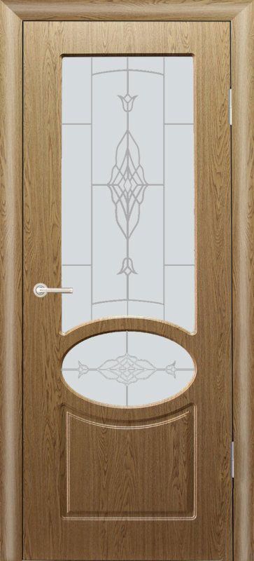 Дверь экошпон Алина ПО с матовым стеклом