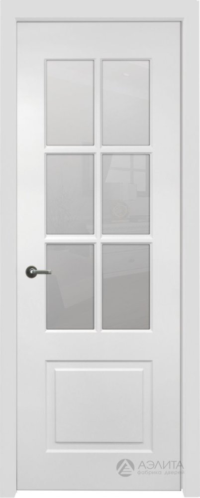 Дверь экошпон Лидс ПО с матовым стеклом