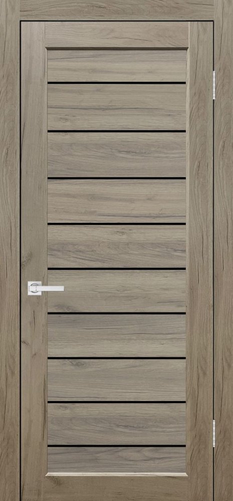 Дверь экошпон Евро 26 дуб крафт серый