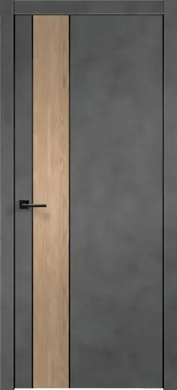 Дверное полотно Экошпон TECHNO BLACK DUO 2 цвет Муар темно-серый