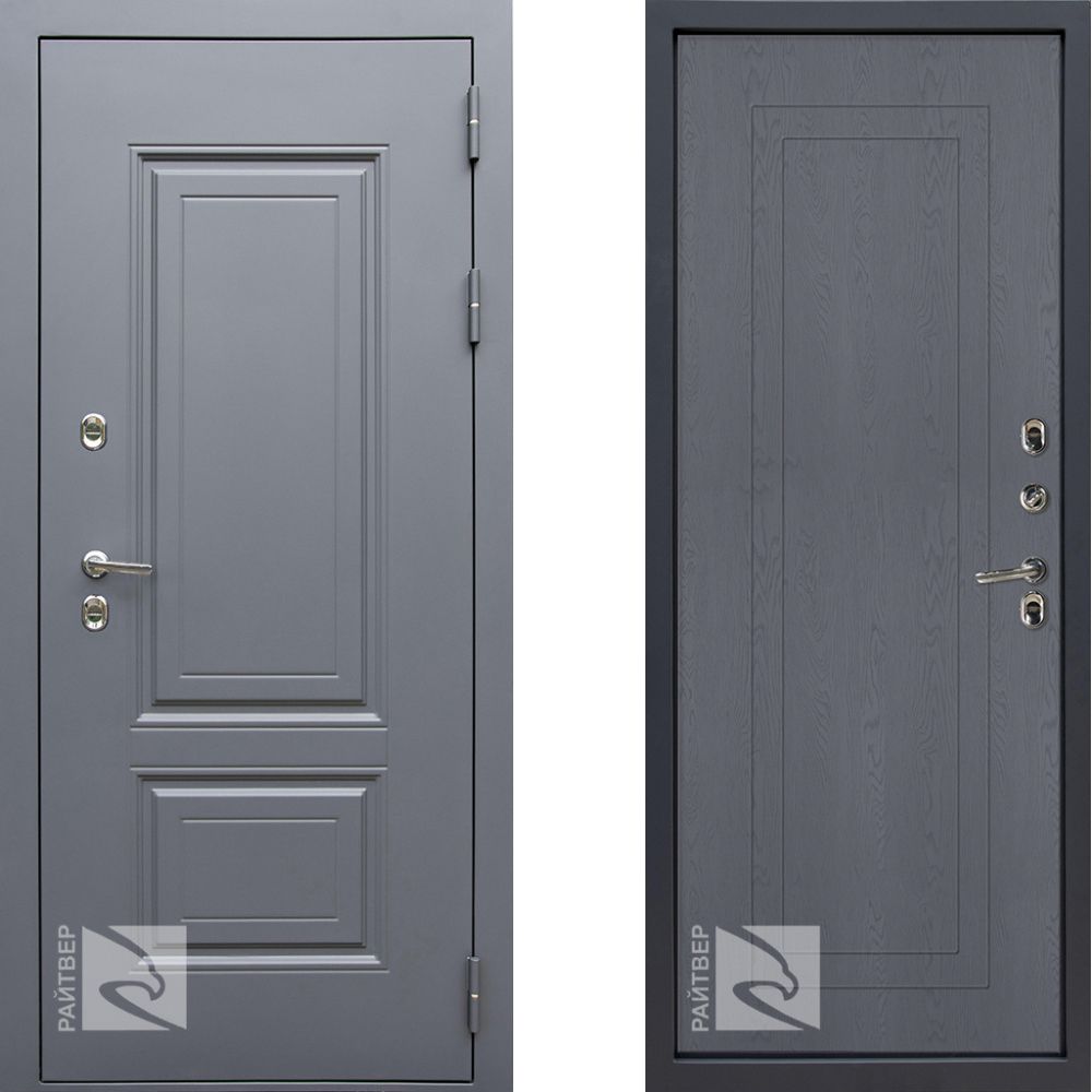 Входная дверь Консул 7024 Термо - Ясень графит - правая