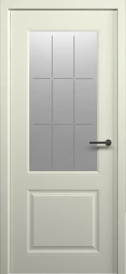 Дверь со стеклом Стиль 1 ПО латте эмаль