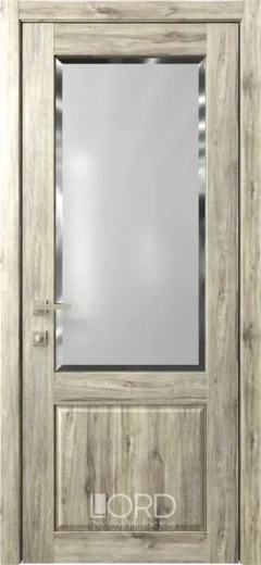 Дверь экошпон Кантри 2 ПО стекло с гравировкой Faccia