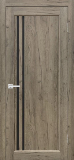 Дверь экошпон Евро 11 дуб крафт серый