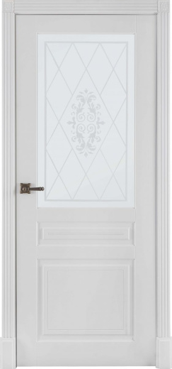 Дверь со стеклом Турин ПДО белая эмаль